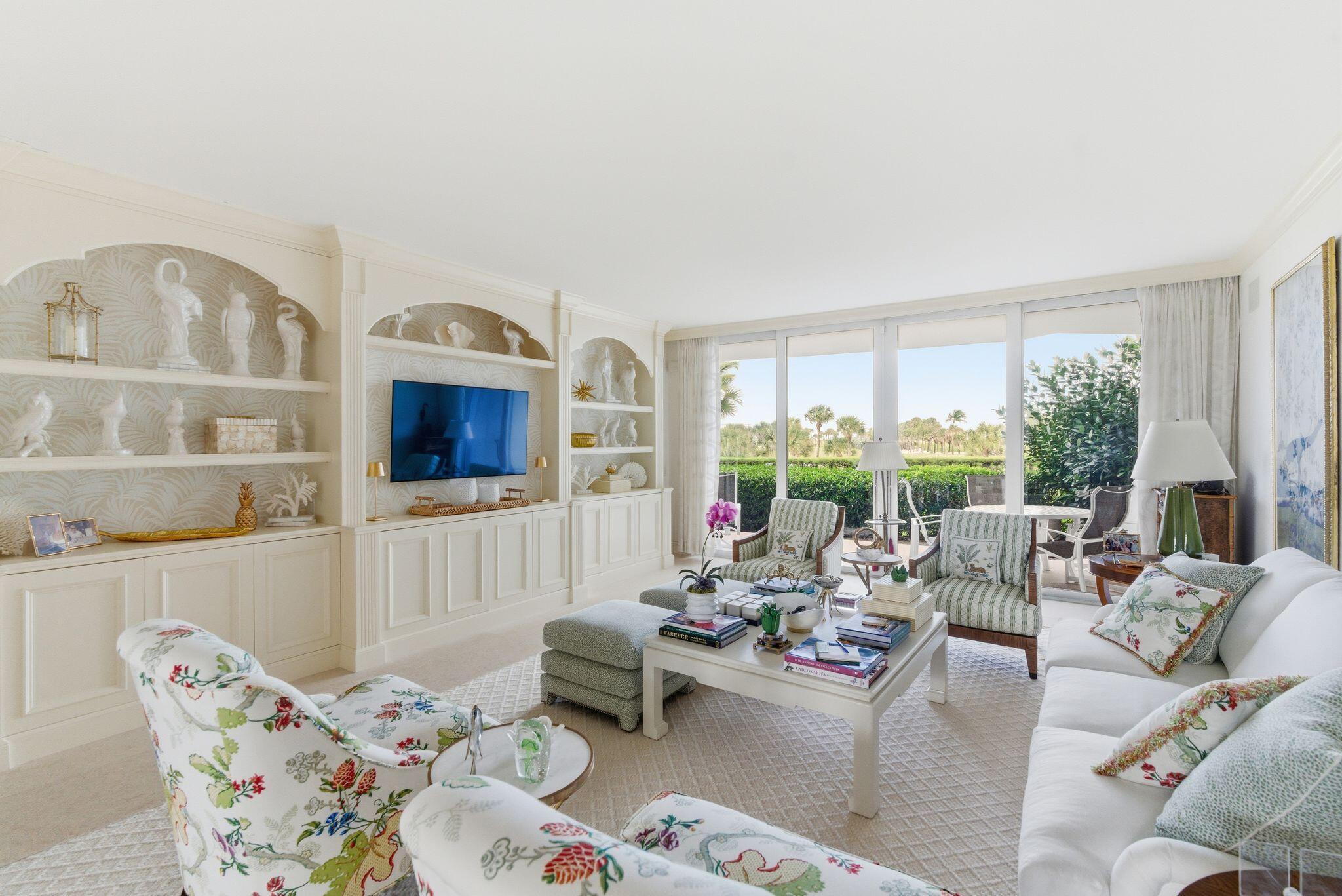 2500 South Ocean Boulevard, Unit 1A1 Palm Beach, FL 33480 - Photo 5 of 34 a living room with furniture and a large window