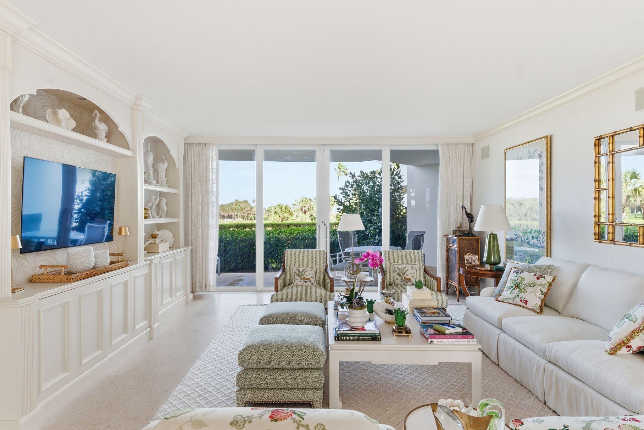 2500 South Ocean Boulevard, Unit 1A1 Palm Beach, FL 33480 - Photo 8 of 34 a living room with furniture and large windows