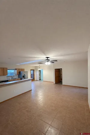 a view of a livingroom with an oven