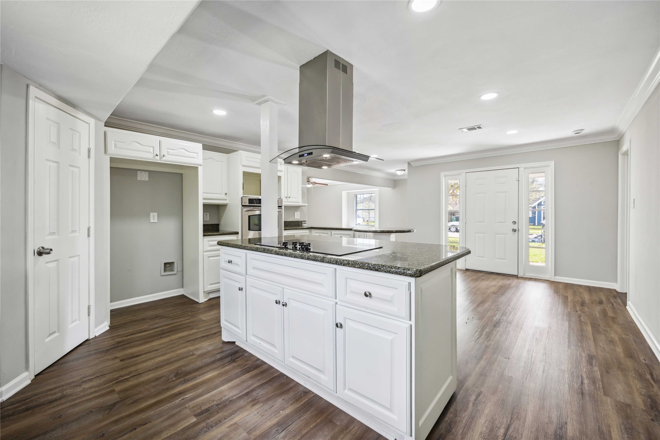 7150 Mobud Drive Houston, TX 77074 - Photo 6 of 29 a kitchen with stainless steel appliances granite countertop a stove and a refrigerator