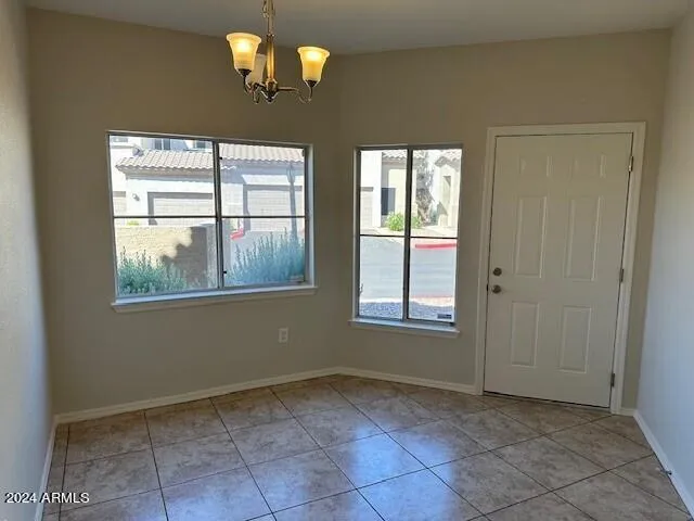 an empty room that has a window