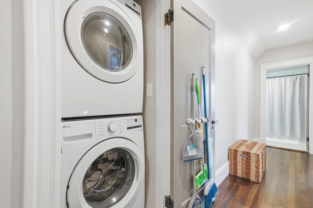 13 Roslyn Street, Unit 2 Salem, MA 01970 - Photo 24 of 26 a view of a hallway with washer and dryer