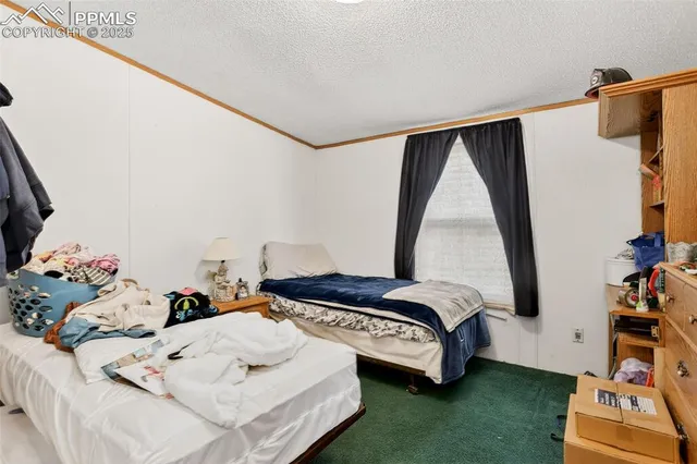 a bedroom with bed and a window