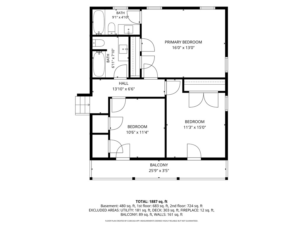 712 Beech Drive Seneca, SC 29678 - Photo 41 of 41 A clear, detailed floor plan provides an excellent overview of the property's layout, offering three bedrooms and two full baths.