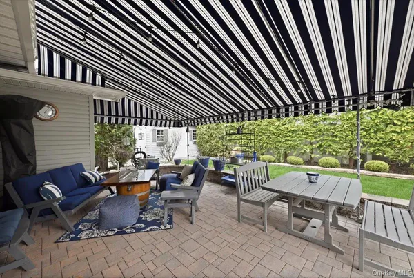 a outdoor space with furniture