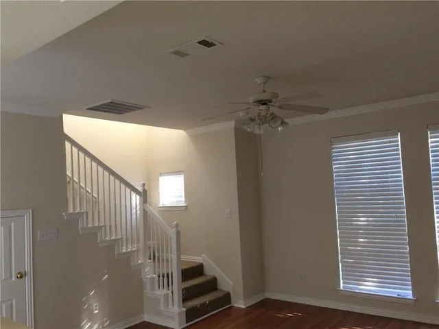 an entryway with a door