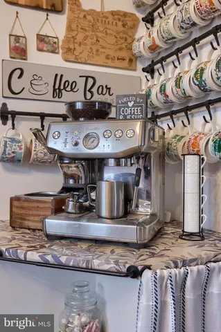 a kitchen with lots of counter top space