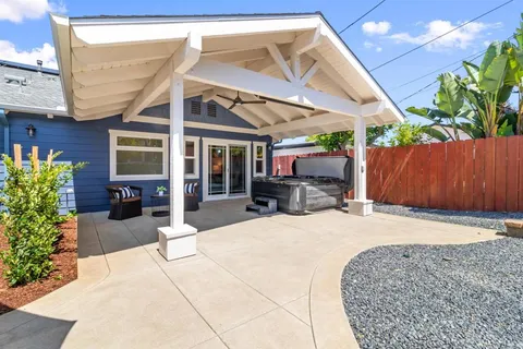 a house view with a outdoor space