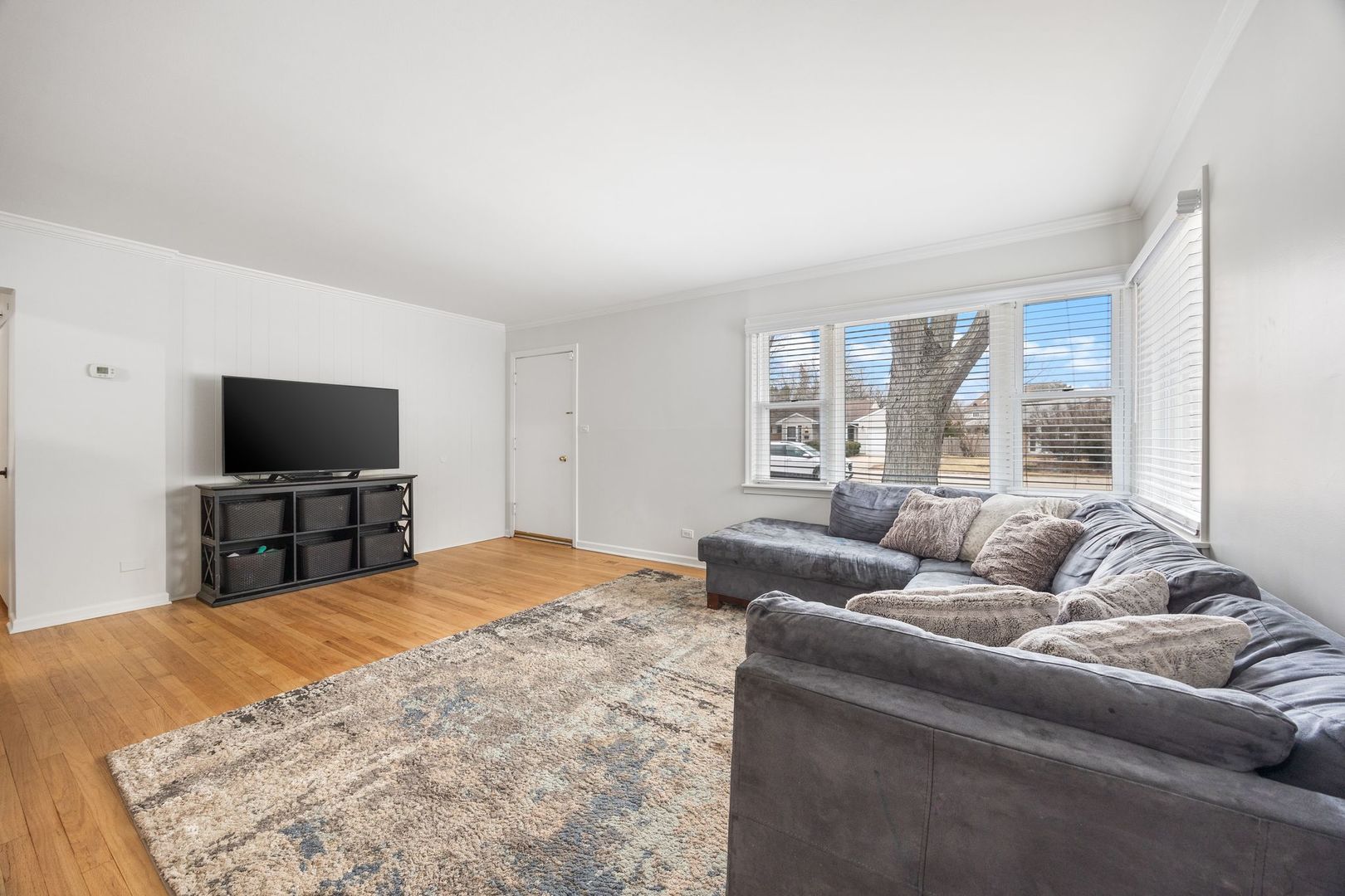 1145 Dell Road Northbrook, IL 60062 - Photo 6 of 22 a living room with a bed and a flat screen tv
