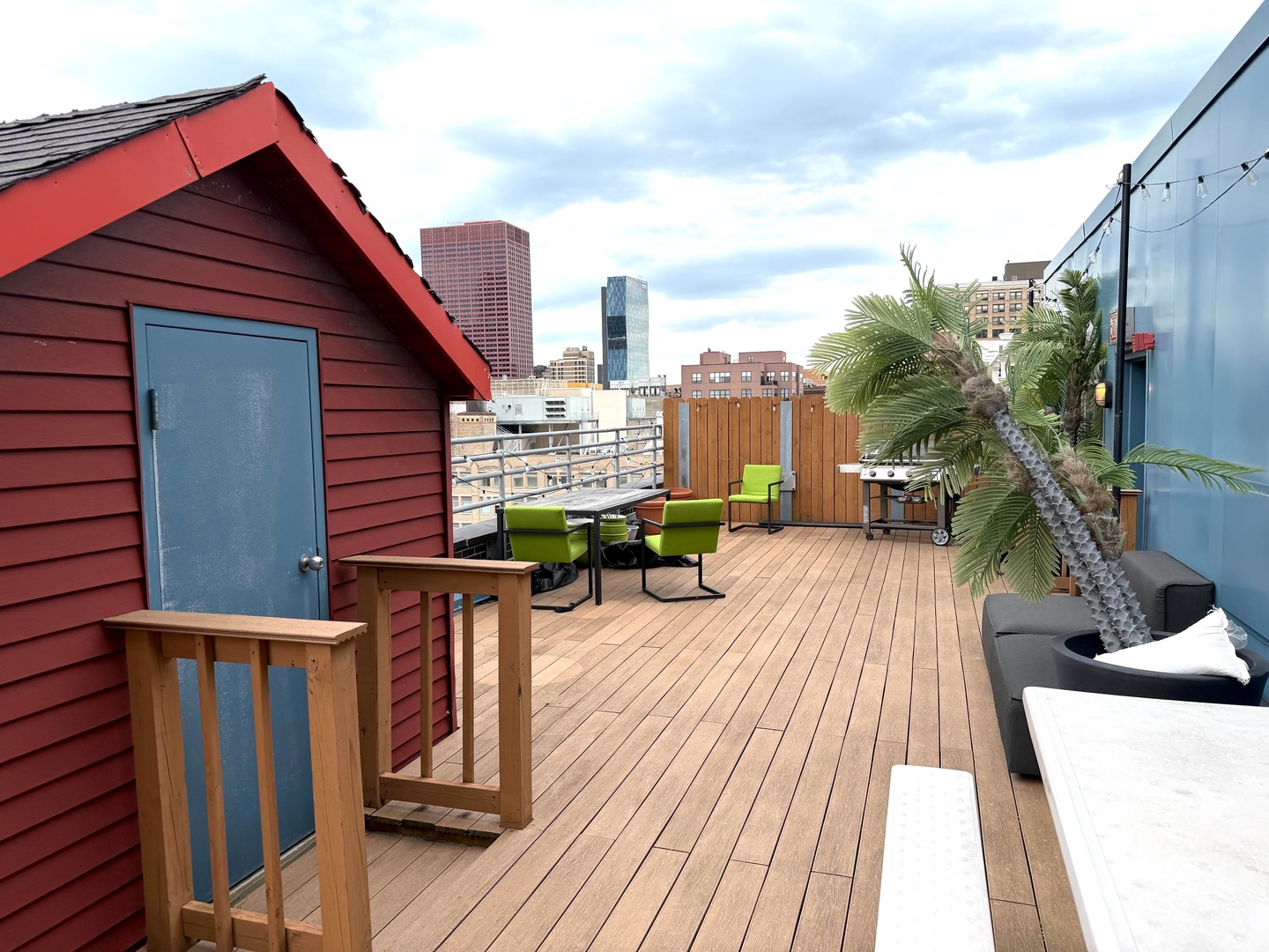 161 West Harrison Street, Unit 1007 Chicago, IL 60605 - Photo 34 of 35 a view of balcony with seating space and wooden floor