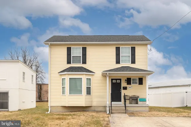 a front view of a house