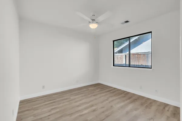 an empty room with a window