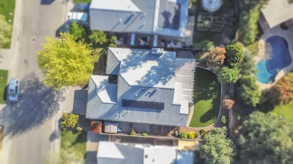 an aerial view of a city