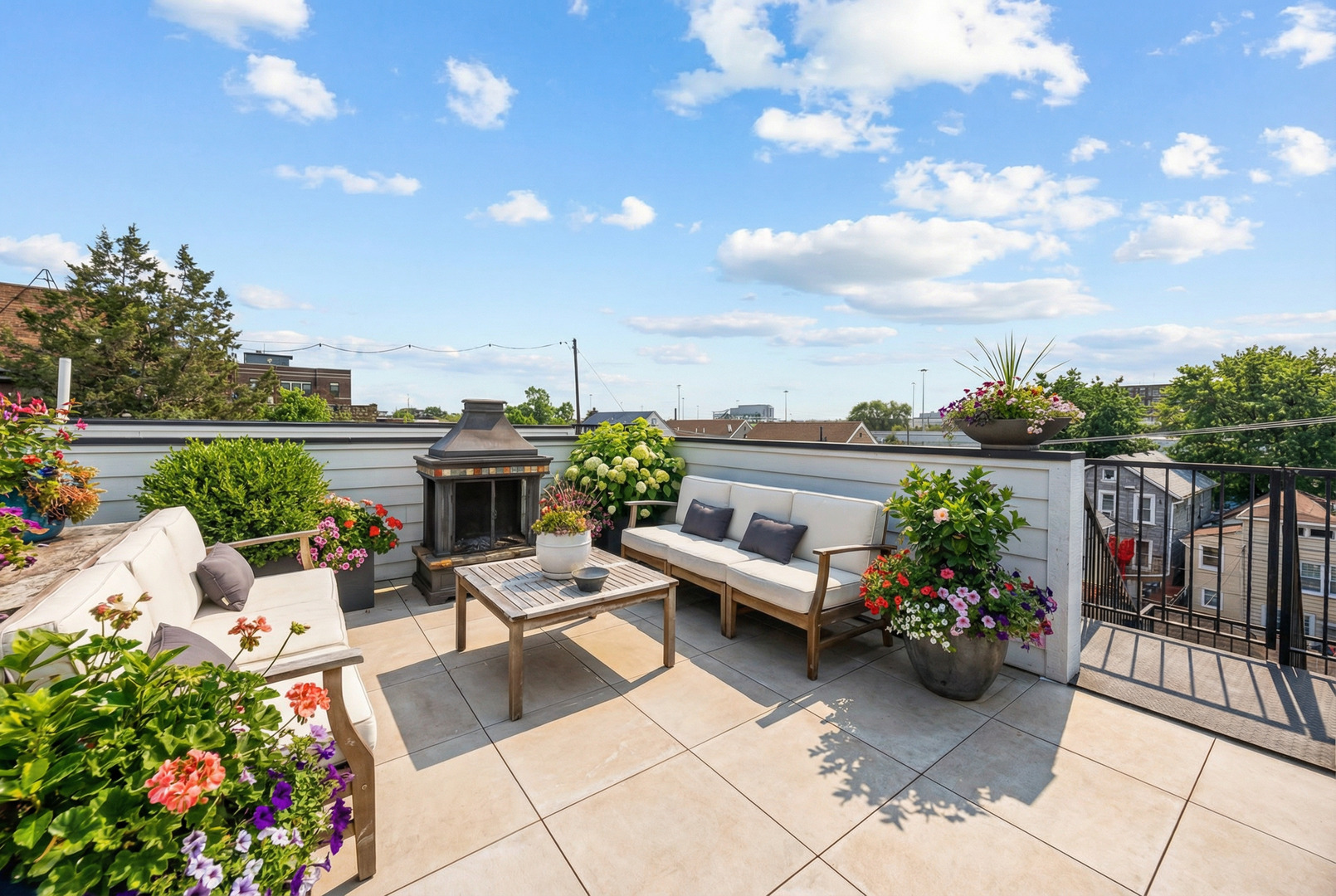 1738 West 17th Street, Unit 3 Chicago, IL 60608 - Photo 18 of 23 a view of a patio with couches and potted plants