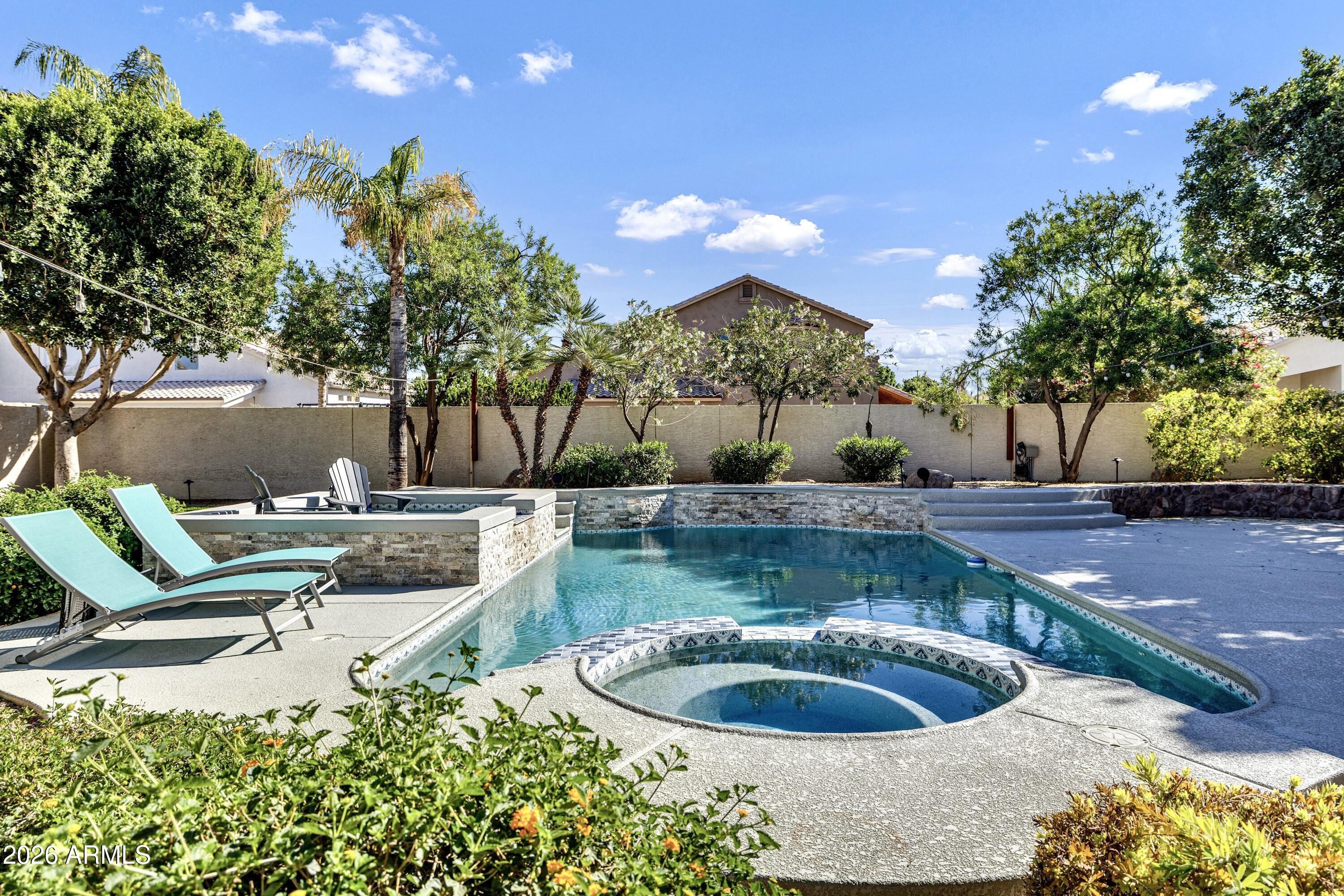 2047 East Victor Road Gilbert, AZ 85296 - Photo 37 of 56 Pool / Spa / Bonus Baja Sitting Area