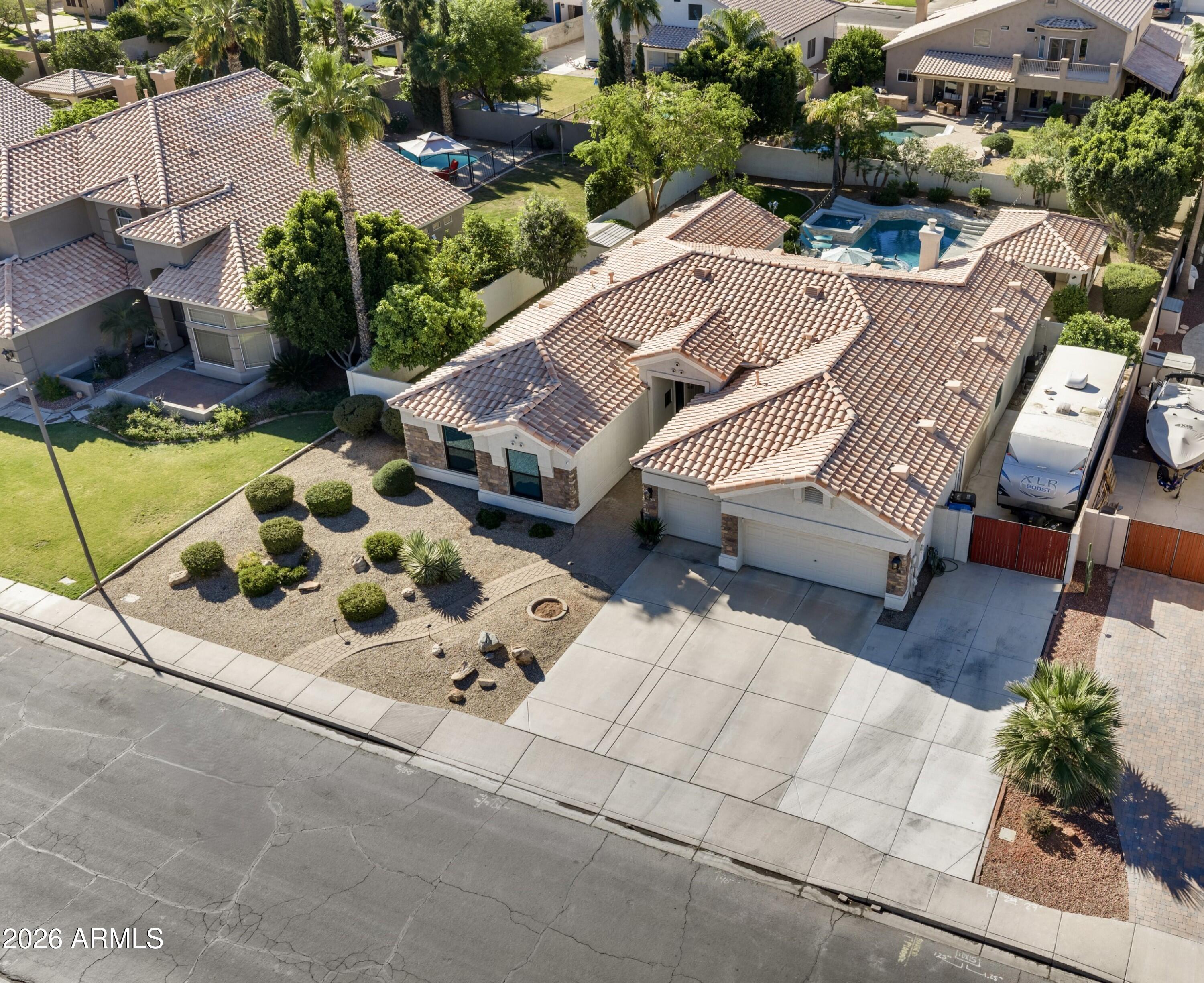 2047 East Victor Road Gilbert, AZ 85296 - Photo 52 of 56 Arial Front and RV Storage
