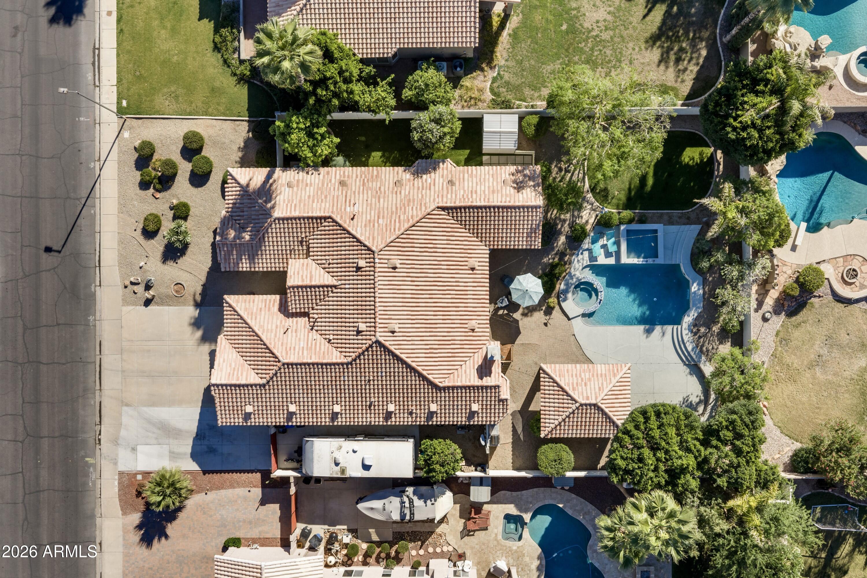 2047 East Victor Road Gilbert, AZ 85296 - Photo 53 of 56 Arial with RV Storage