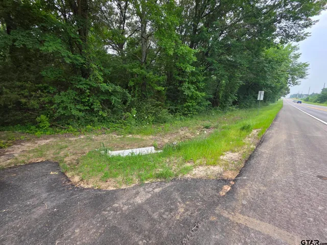 a view of a street with a yard