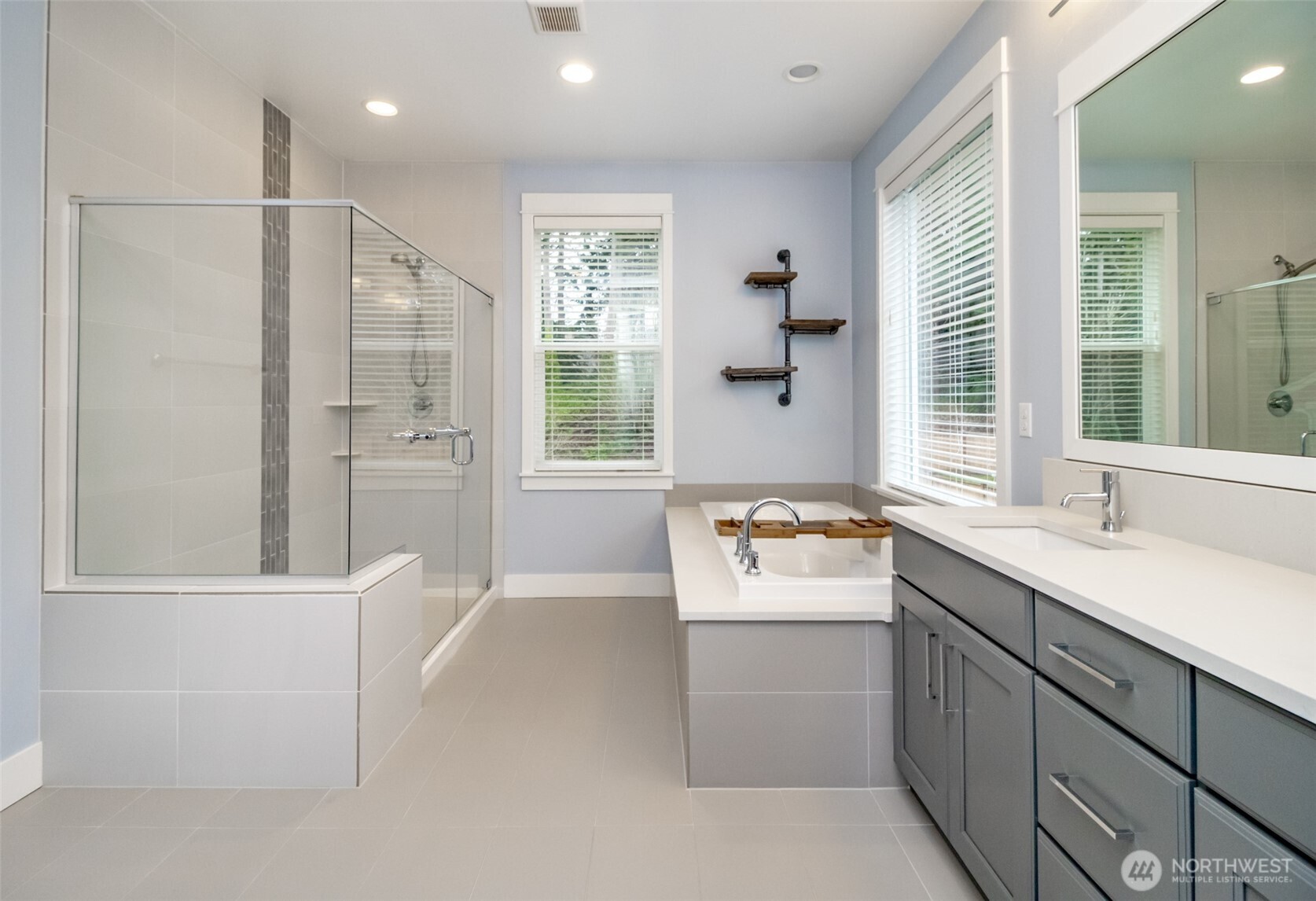 31340 43rd Place Southwest Federal Way, WA 98023 - Photo 23 of 28 a bathroom with a granite countertop sink mirror and double
