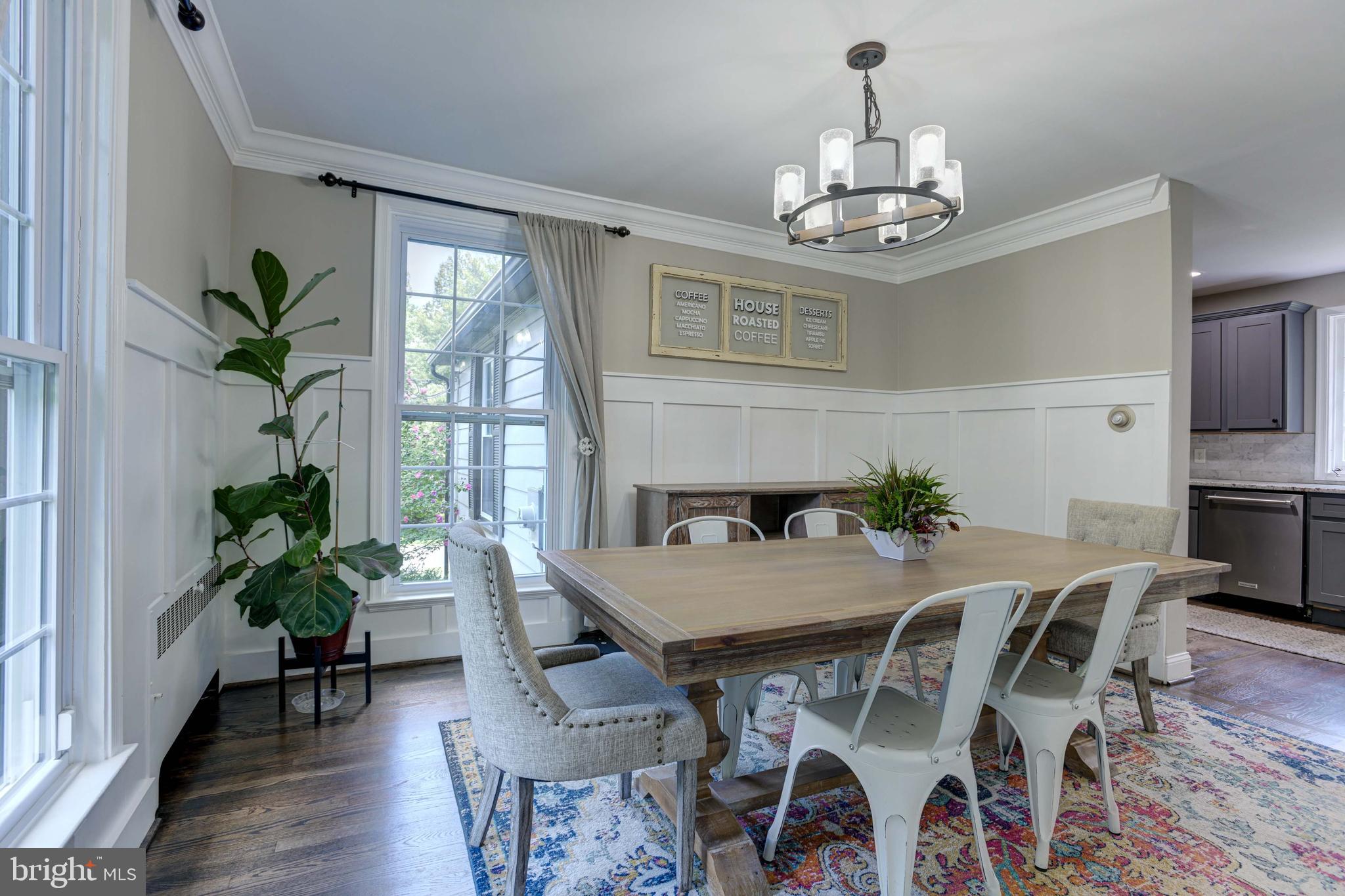 1109 Providence Road Towson, MD 21286 - Photo 18 of 38 Window Treatments & modern Chandelier