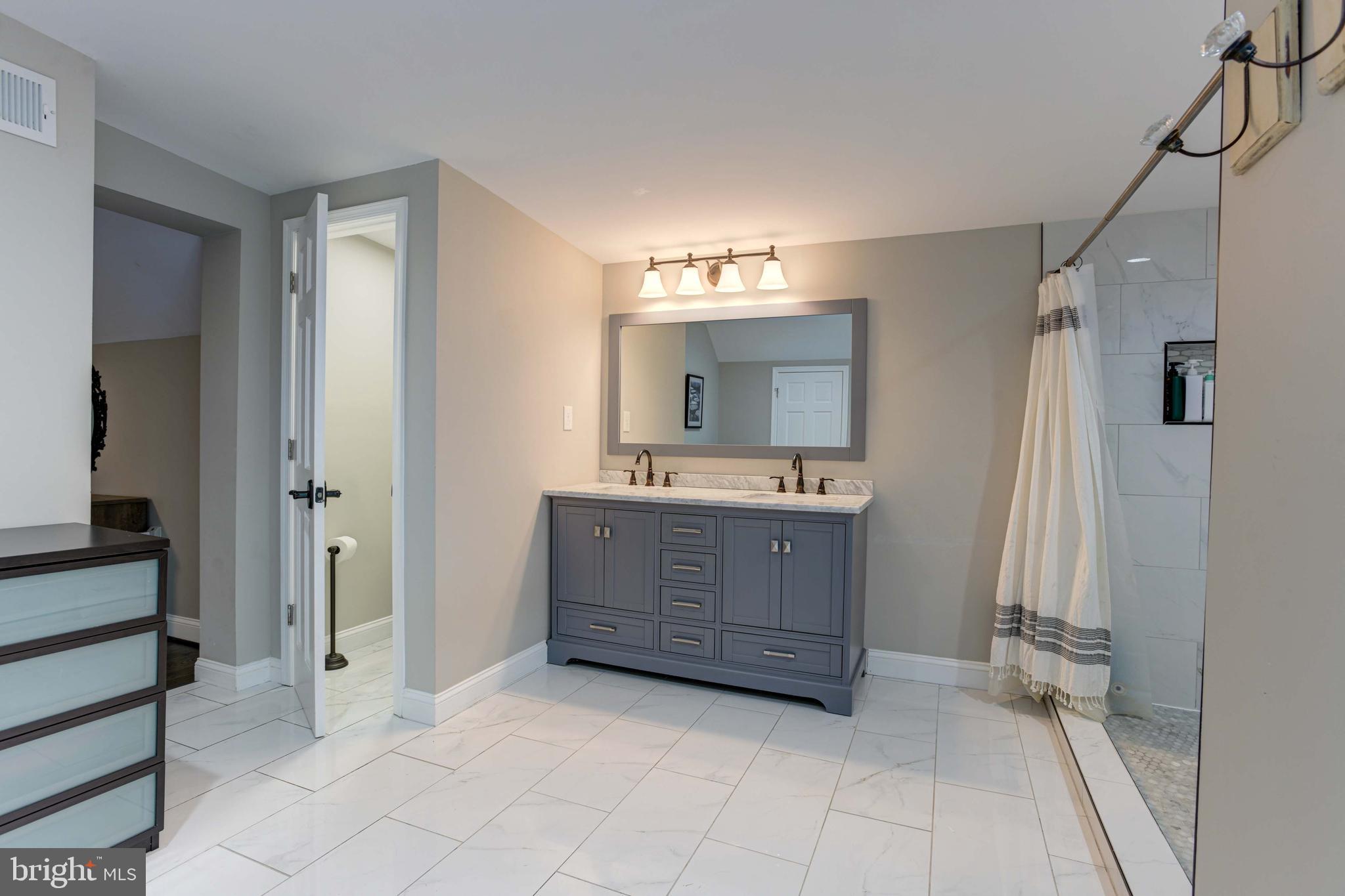 1109 Providence Road Towson, MD 21286 - Photo 23 of 38 Double Vanity & Sinks and Walk-in Shower