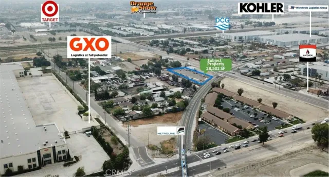 an aerial view of a city