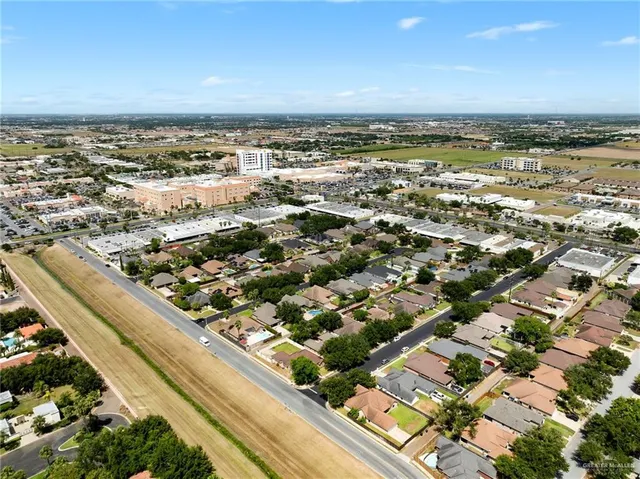 an aerial view of a city