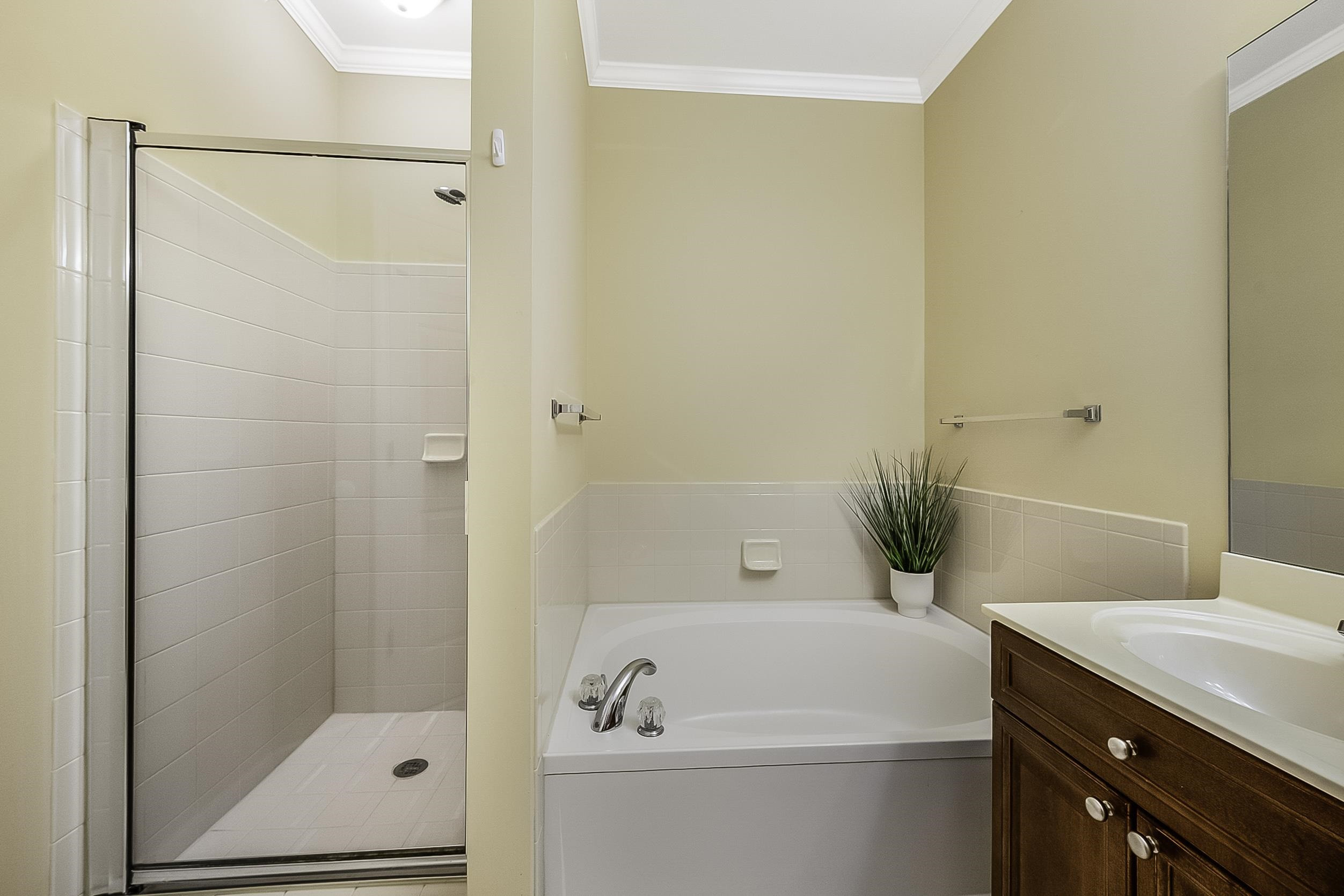 8041 Allyns Landing Way, Unit 302 Raleigh, NC 27615 - Photo 12 of 31 Owner's Bath with Garden Tub