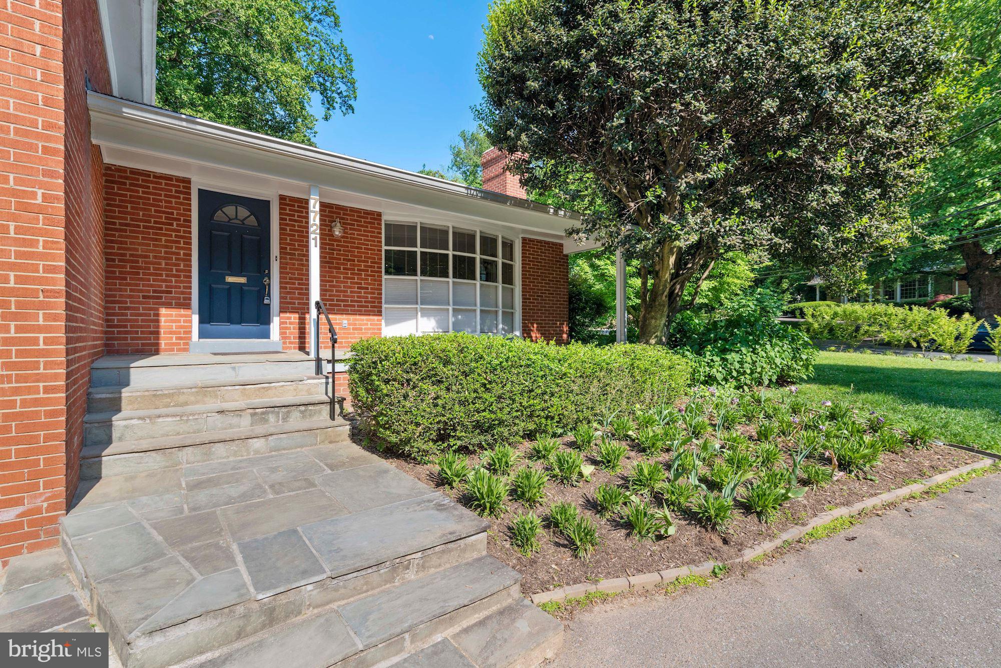 7721 Brookville Road Chevy Chase, MD 20815 - Photo 2 of 30 Welcoming entry with porch and landscaping