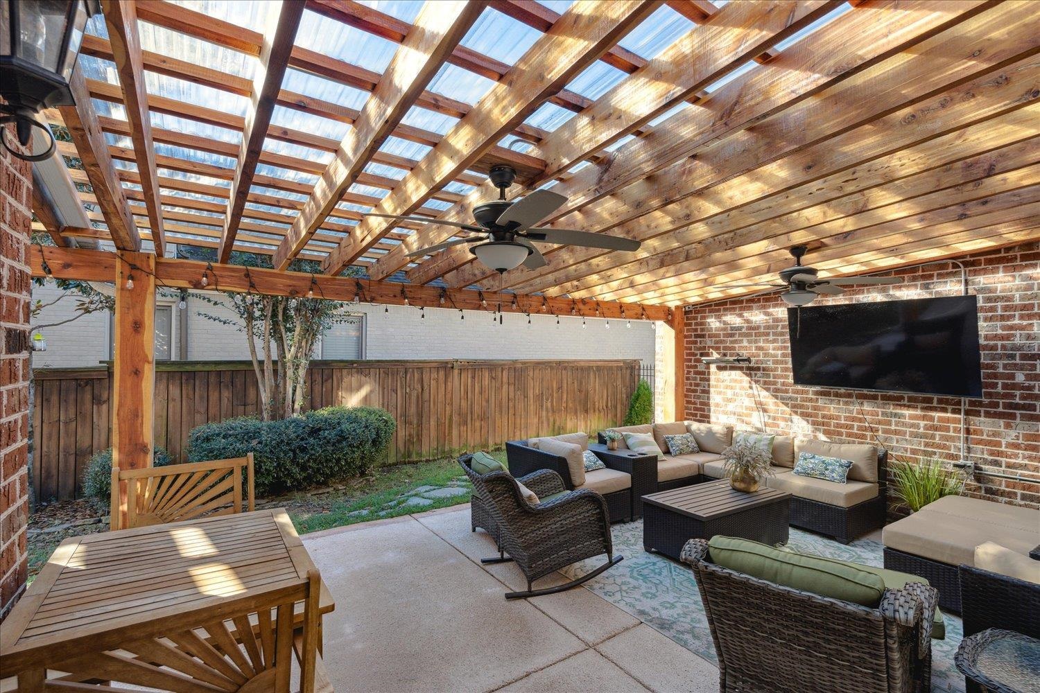 307 Colbert Street West Collierville, TN 38017 - Photo 30 of 34 View of patio with a pergola, outdoor lounge area, and ceiling fan