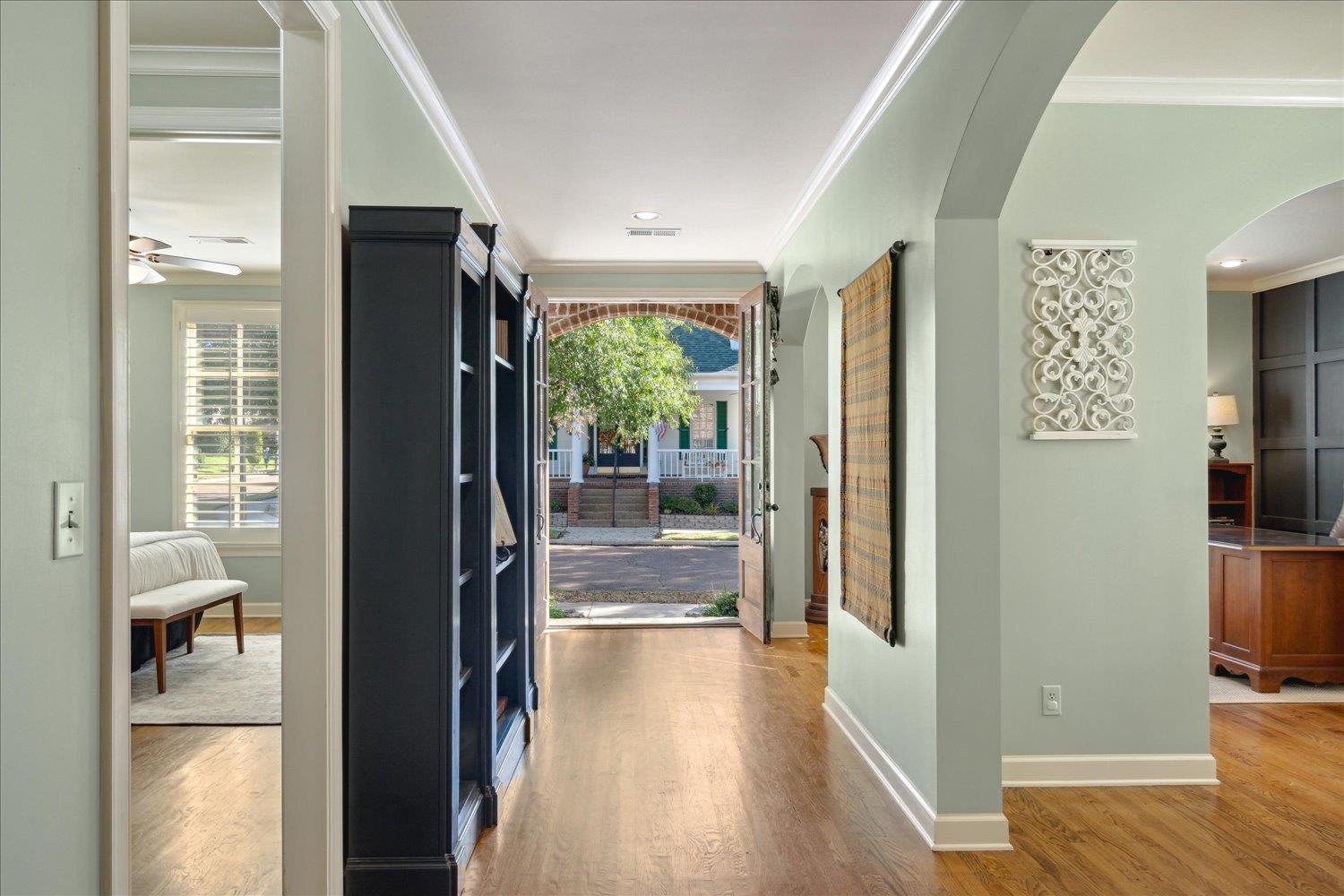 307 Colbert Street West Collierville, TN 38017 - Photo 5 of 34 Hall with wood-type flooring and ornamental molding