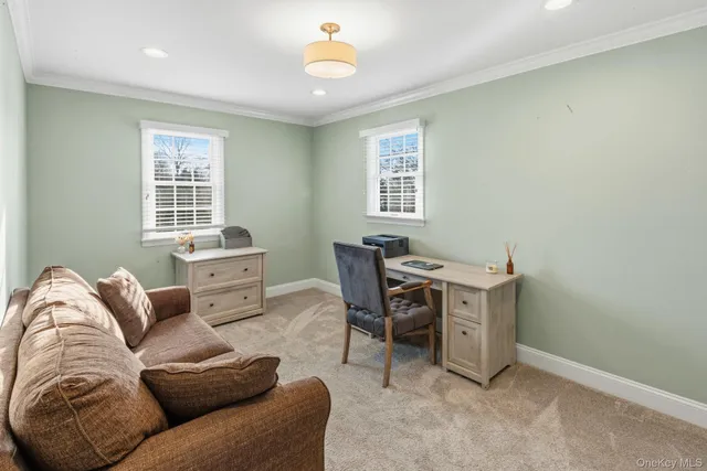a living room with furniture and a couch