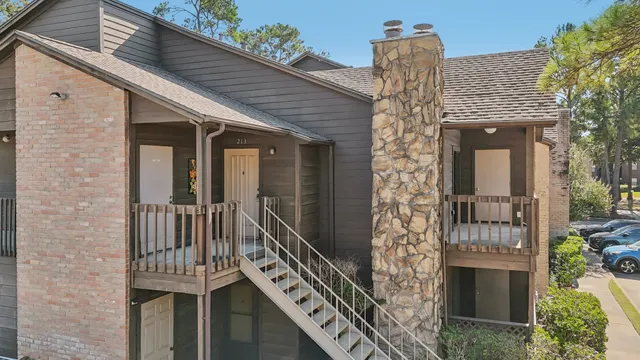 front view of a house with a door