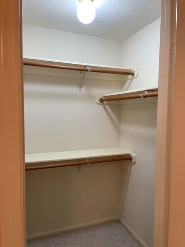 a close view of closet