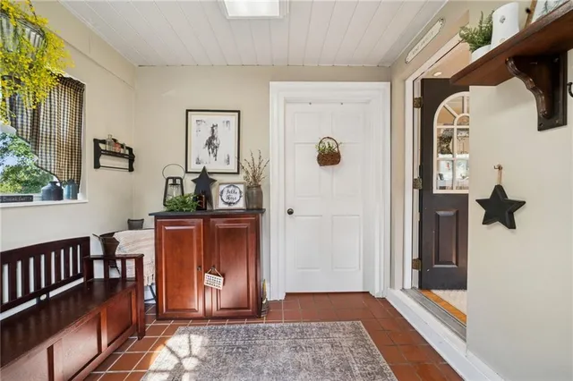 a view of an entryway door