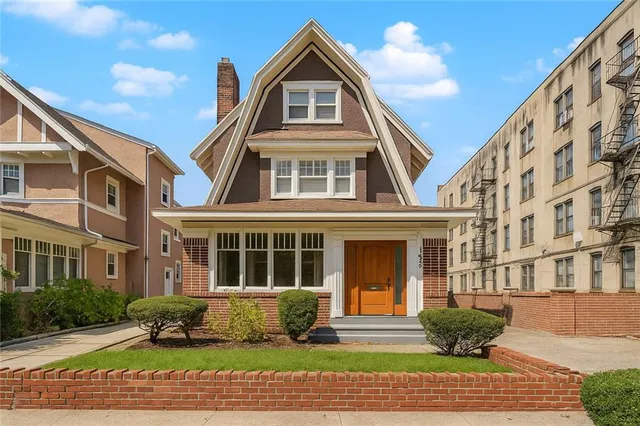 a front view of a house