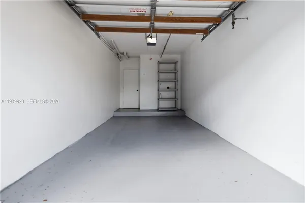 a room with glass door