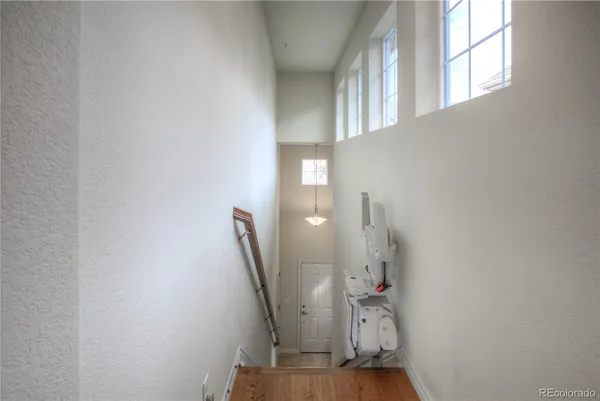 a view of an entryway with staircase