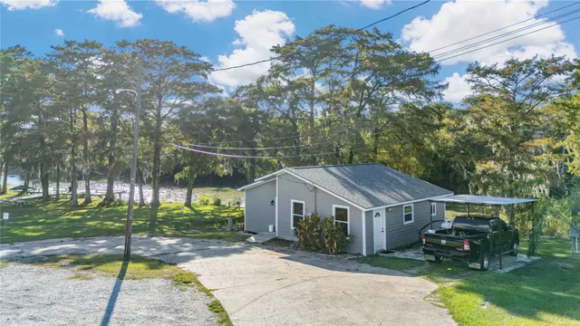 a view of a wooden deck with a bench
