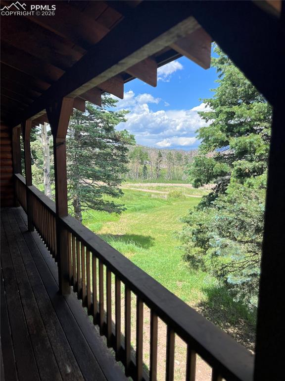 87 Thompson Road Gardner, CO 81040 - Photo 5 of 46 a view of a garden from a balcony