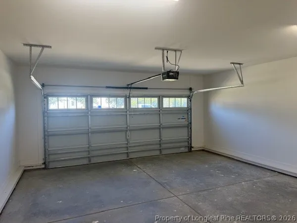 a view of a garage