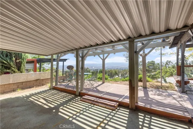 a view of porch with seating space