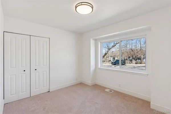 an empty room with a window