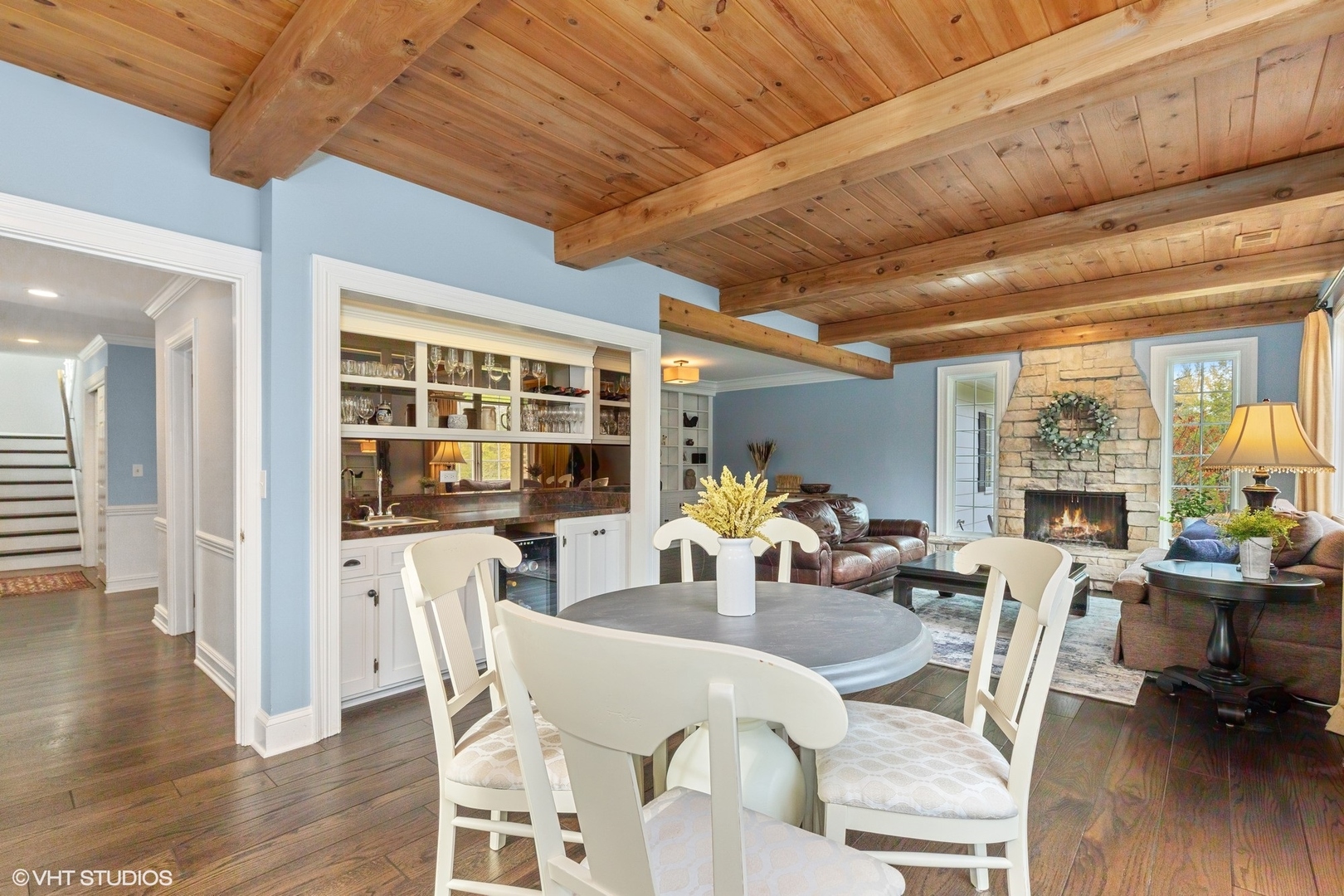 1414 North Avenue Bannockburn, IL 60015 - Photo 12 of 29 a view of a dining room with furniture window and wooden floor
