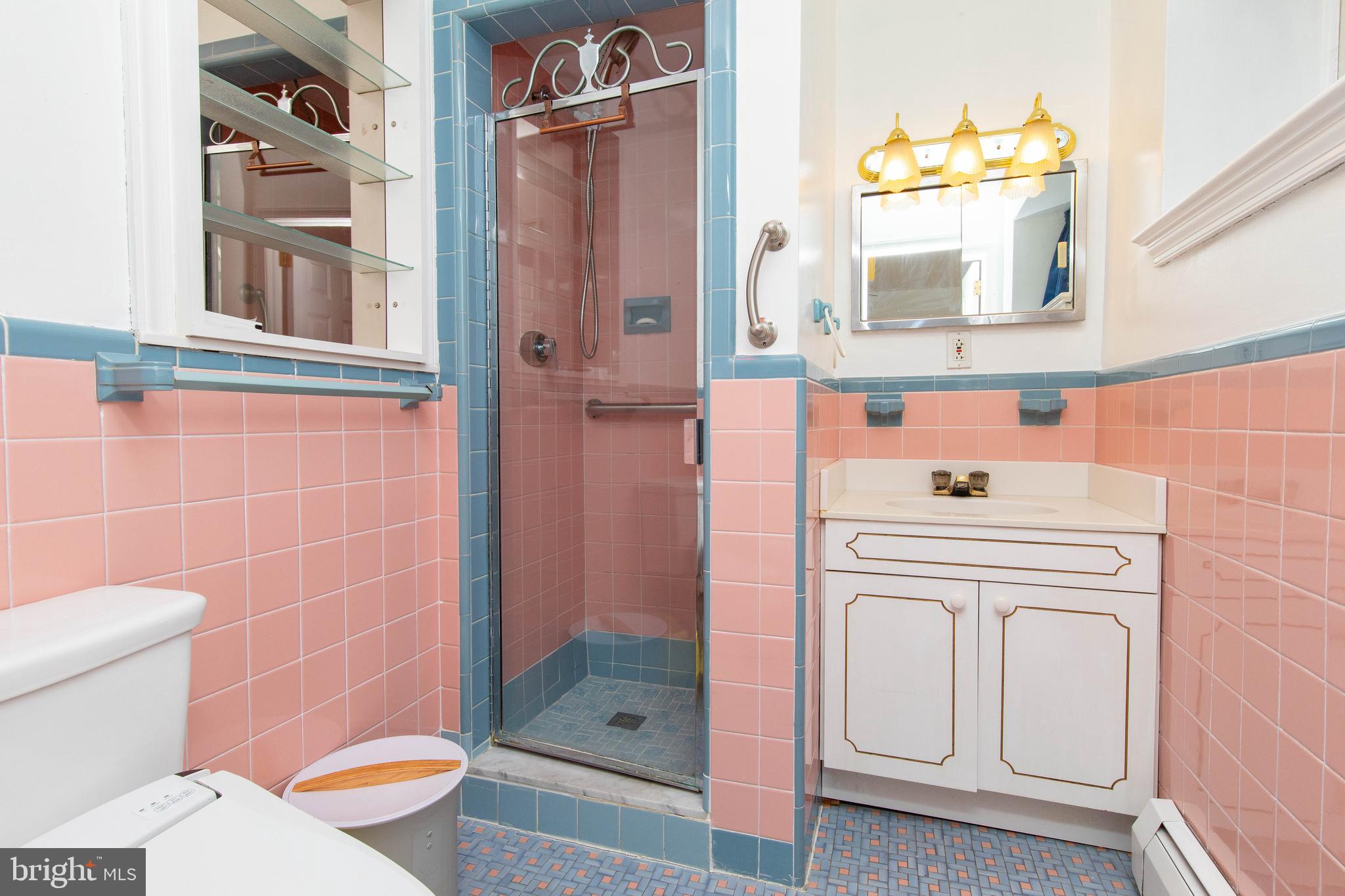 95 Radburn Road Huntingdon Valley, PA 19006 - Photo 19 of 40 a bathroom with a sink a toilet and shower