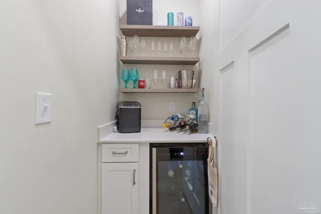 a view of kitchen cabinets