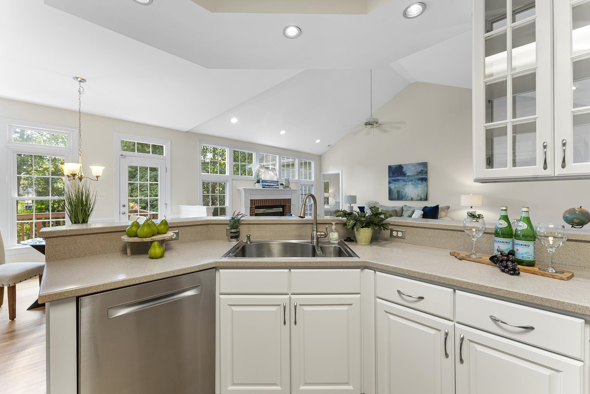1608 Falls River Avenue Raleigh, NC 27614 - Photo 16 of 65 a kitchen with a sink and counter top space