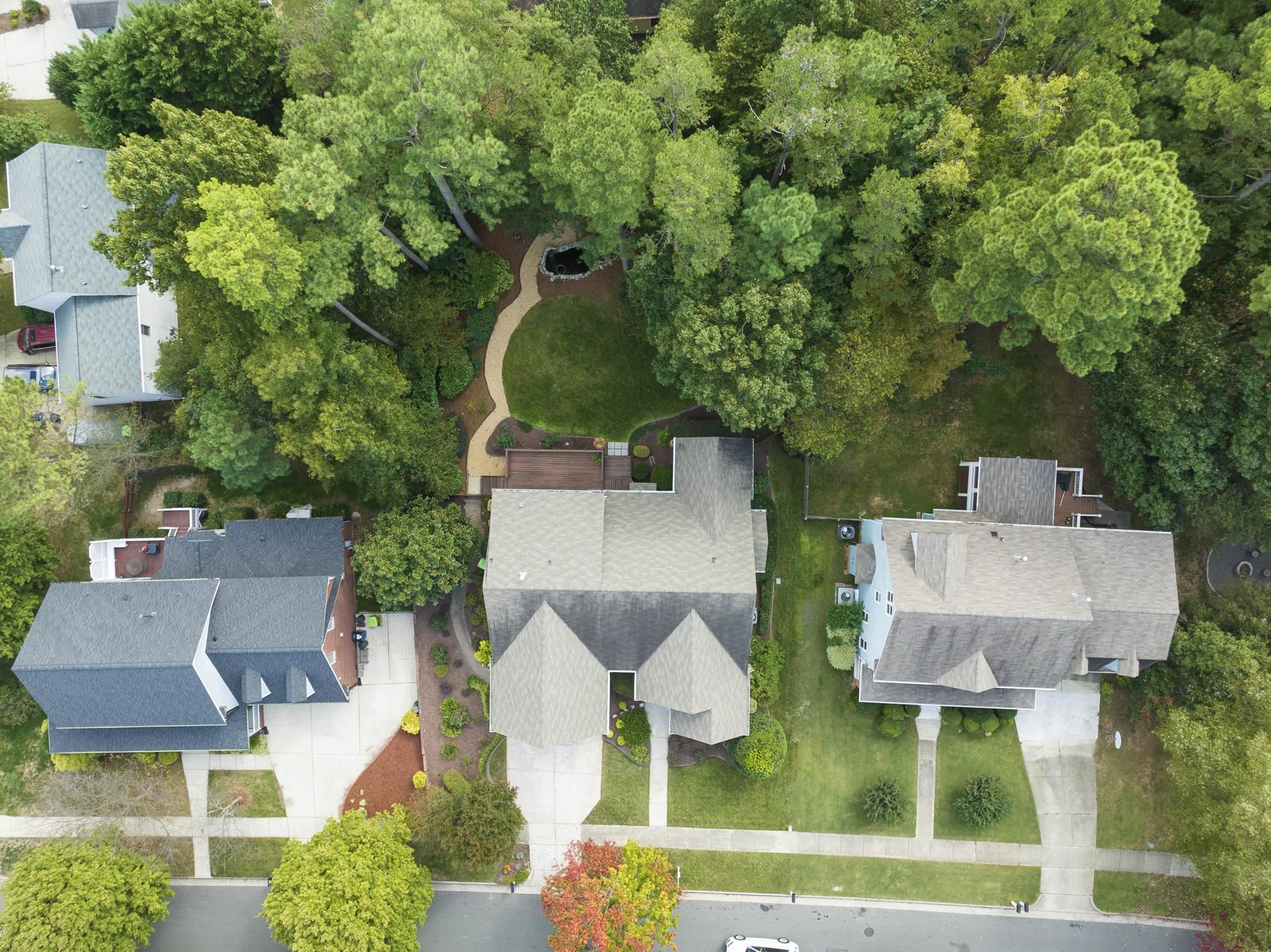 1608 Falls River Avenue Raleigh, NC 27614 - Photo 57 of 65 an aerial view of house with swimming pool