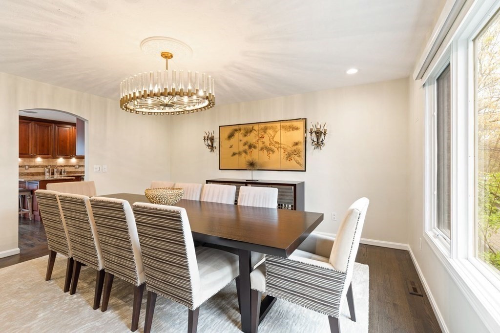7 Kings Road Sharon, MA 02067 - Photo 20 of 41 a view of a dining room with furniture window and outside view