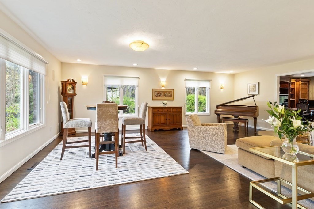 7 Kings Road Sharon, MA 02067 - Photo 10 of 41 a living room with furniture a table and wooden floor